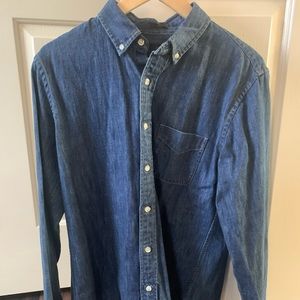 J Crew dark denim button down
